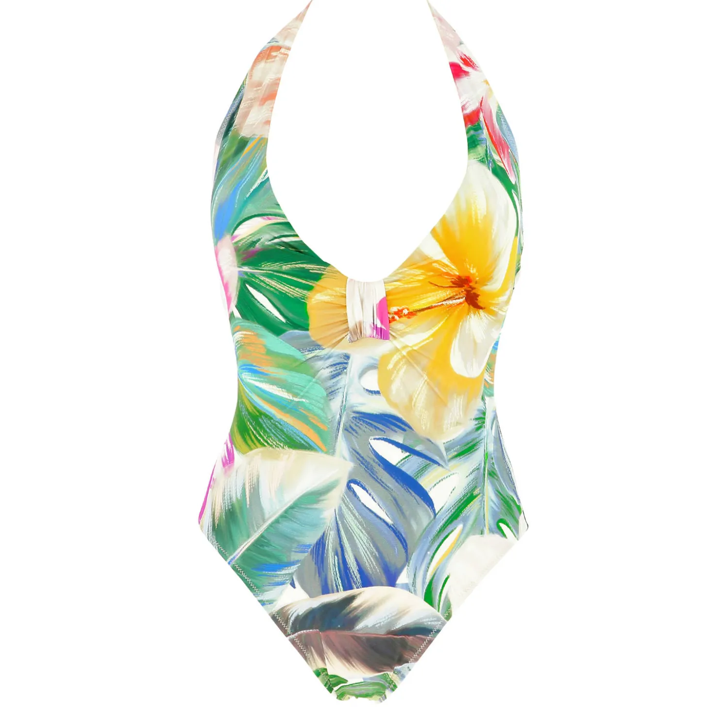 Maillot De Bain 1 Pièce Decollete Plongeant Sans Armatures