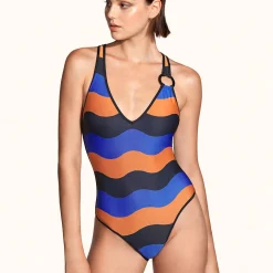 Maillot De Bain 1 Pièce Decollete Plongeant Sans Armatures
