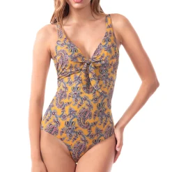 Maillot De Bain 1 Pièce Decollete Noue Armatures