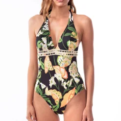 Maillot De Bain 1 Pièce Decollete Sans Armatures