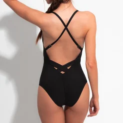 Maillot De Bain 1 Pièce Dos Nu Plongeant Sans Armatures