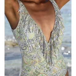Maillot De Bain 1 Pièce Franges Lina Sans Armatures