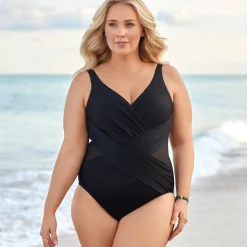 Maillot De Bain 1 Pièce Gainant Crossover Sans Armatures