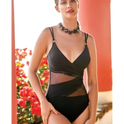 Maillot De Bain 1 Pièce Lissant Decollete Athena Sans Armatures