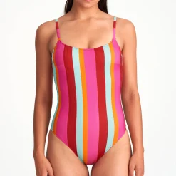 Maillot De Bain 1 Pièce Nageur Dos Nu Sans Armatures