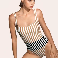 Maillot De Bain 1 Pièce Nageur Dos Nu Sans Armatures