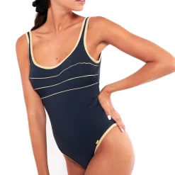 Maillot De Bain 1 Pièce Nageur Ancolie Sans Armatures