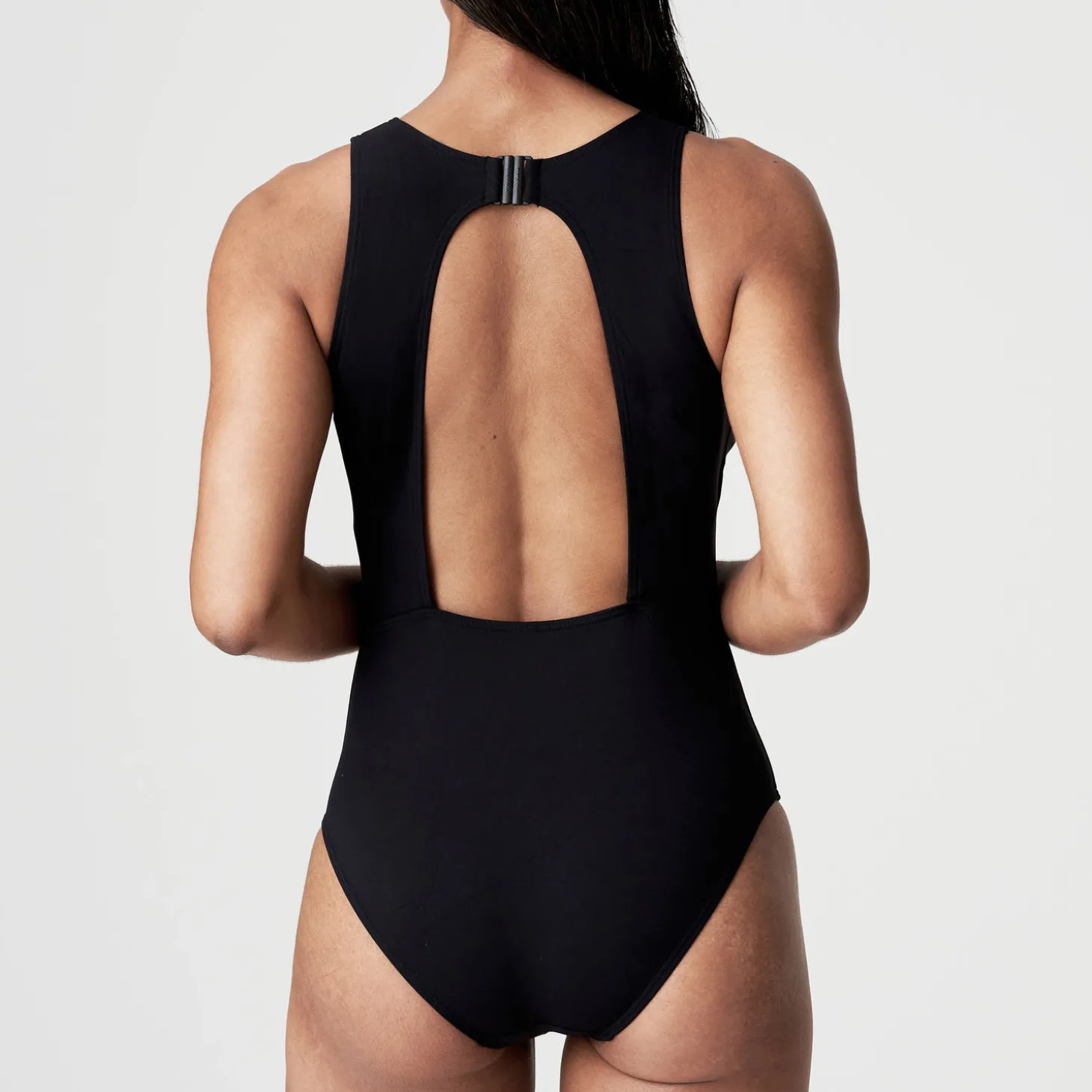 Maillot De Bain 1 Pièce Sans Armatures Col Bateau