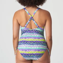 Maillot De Bain 1 Pièce Triangle Lacets Sans Armatures