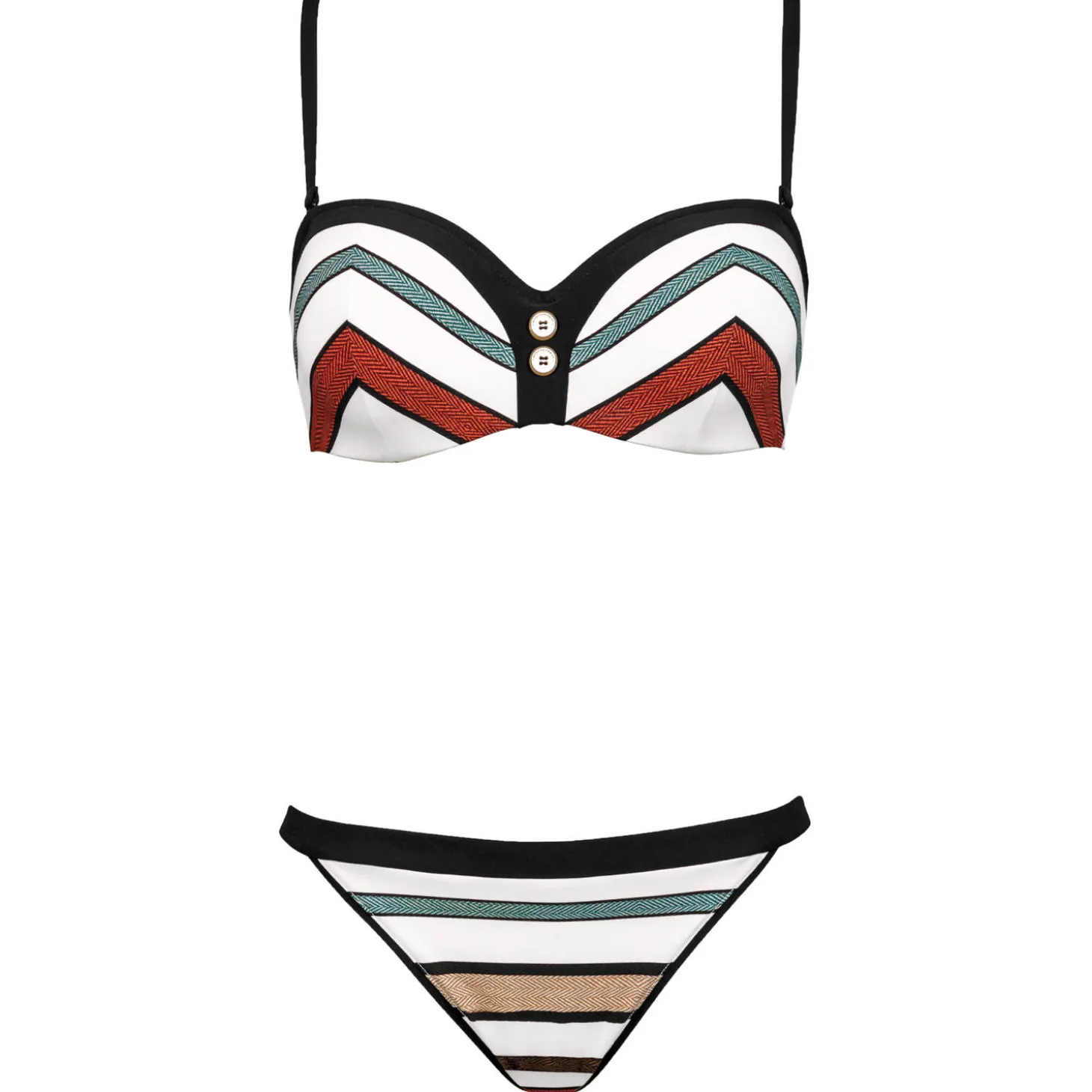 Maillot De Bain 2 Pièces Bandeau Coques