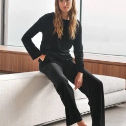 Pantalon Ample En Velours
