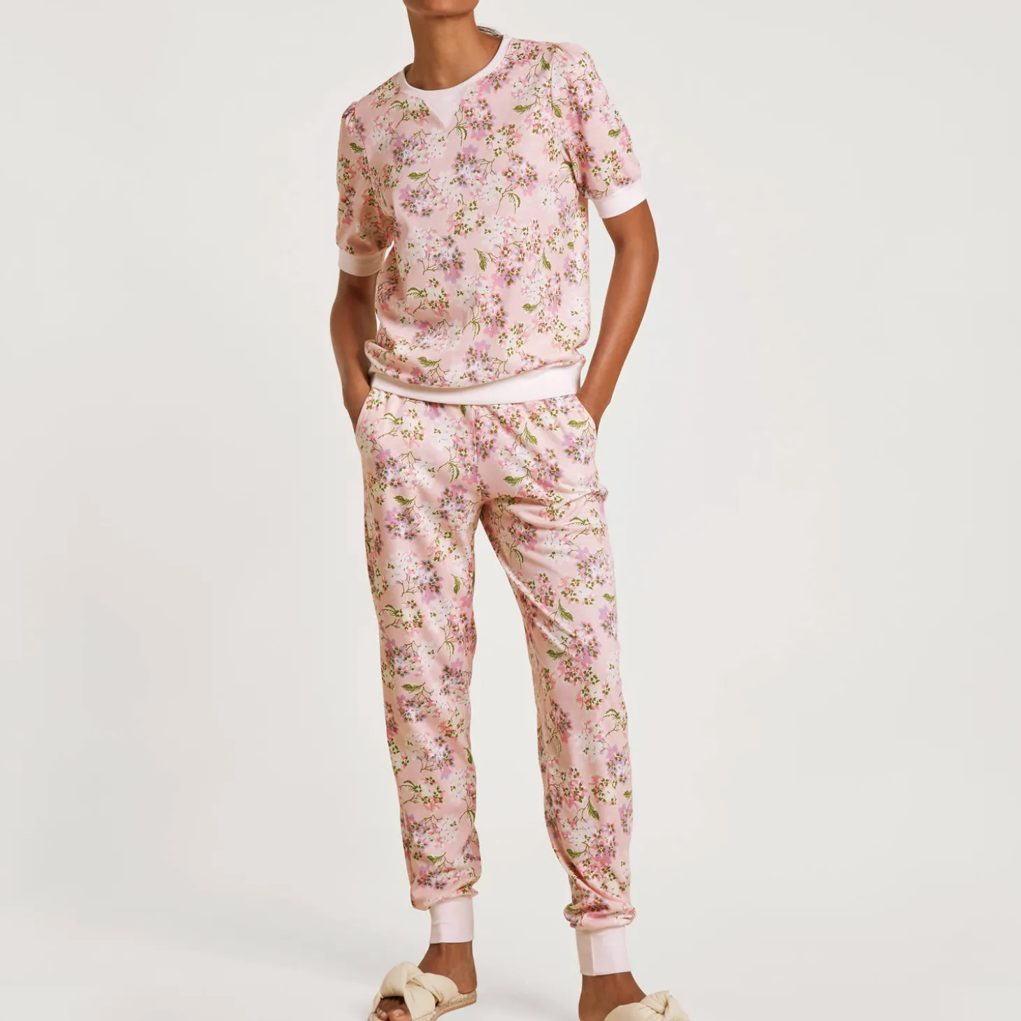 Pantalon Bords Elastiques En Coton