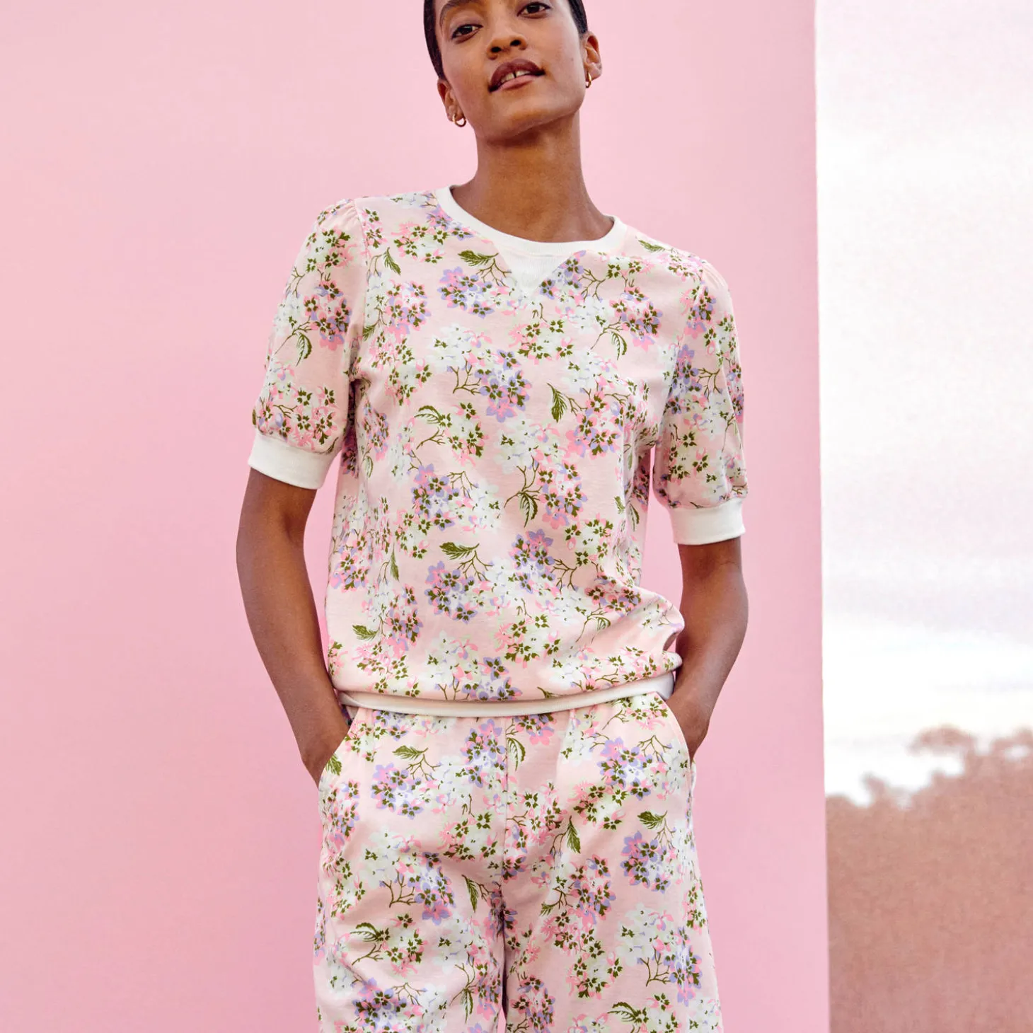 Pantalon Bords Elastiques En Coton