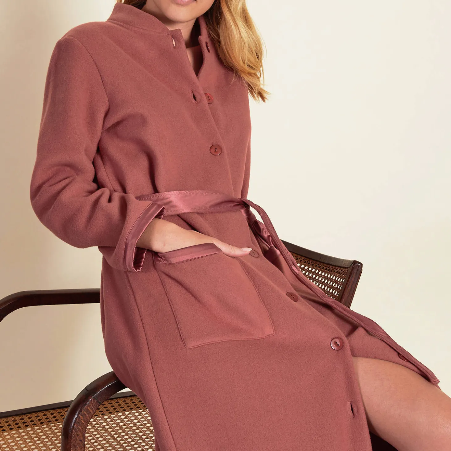 Peignoir Long Boutonne