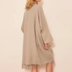 Poncho 3/4 En Laine