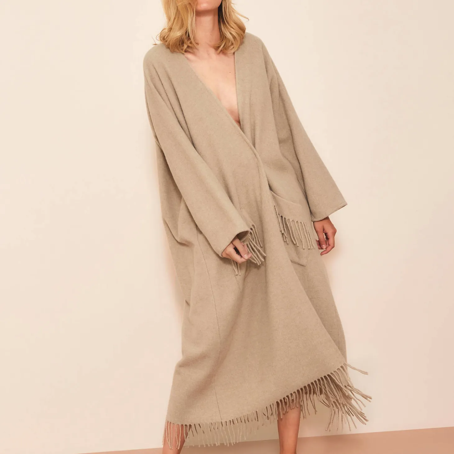 Poncho Long En Laine