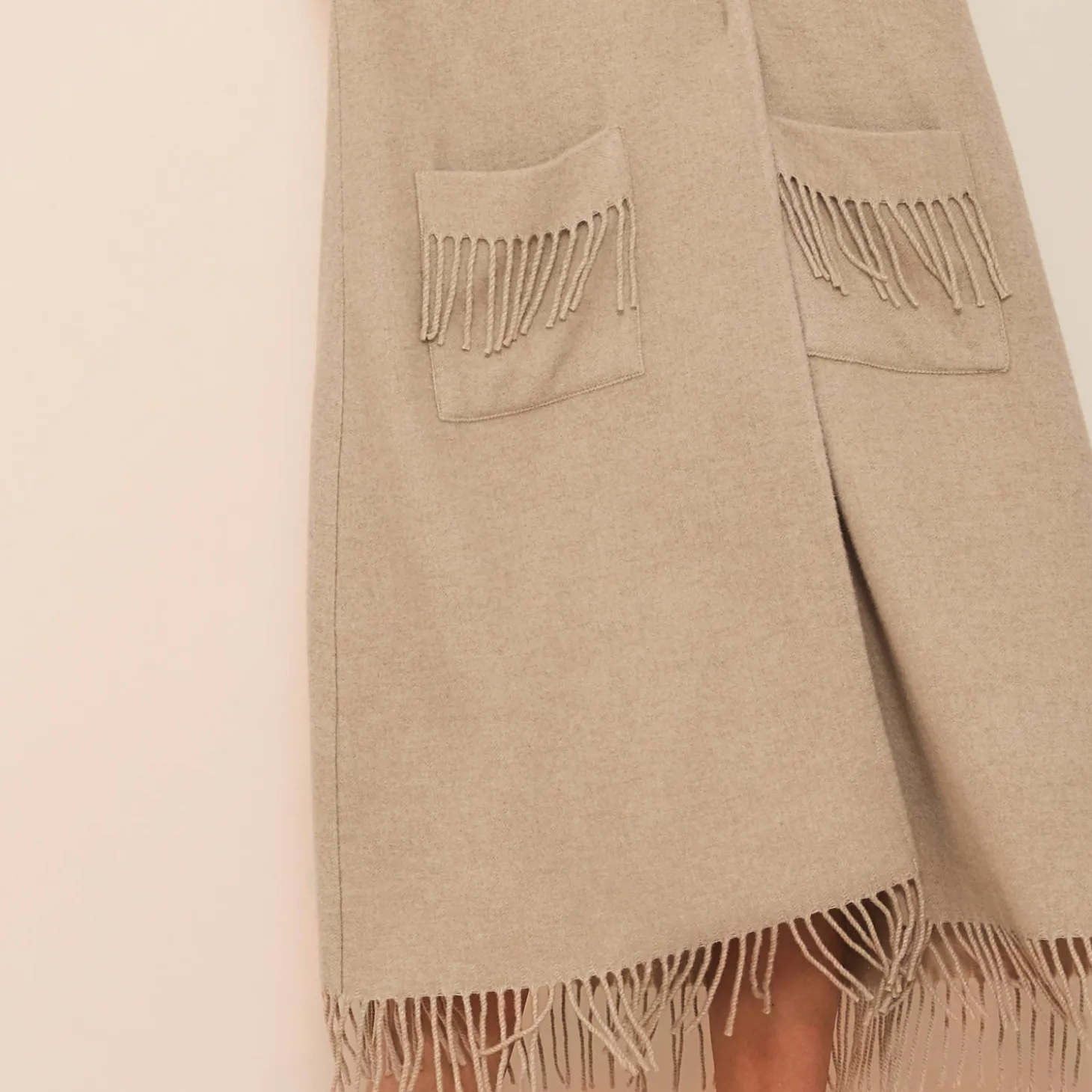 Poncho Long En Laine