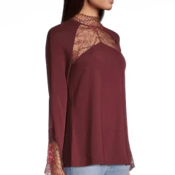 Pull Col Brode En Laine Et Soie