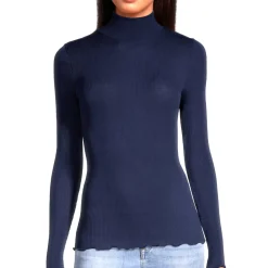 Pull Col Cheminee En Laine Merinos Et Soie