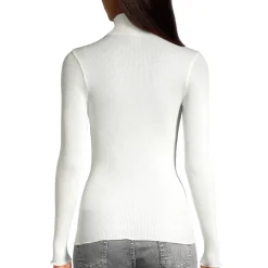 Pull Col Cheminee En Laine Merinos Et Soie