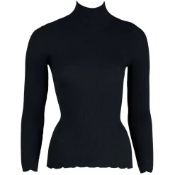 Pull Col Cheminee En Laine Merinos Et Soie