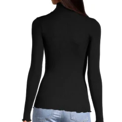Pull Col Cheminee En Laine Merinos Et Soie