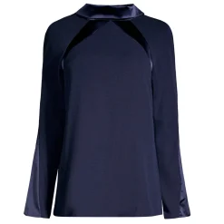 Pull Col Montant En Laine Et Soie