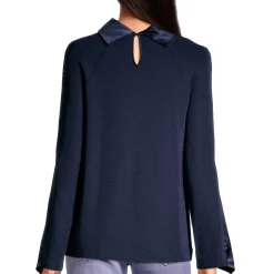 Pull Col Montant En Laine Et Soie