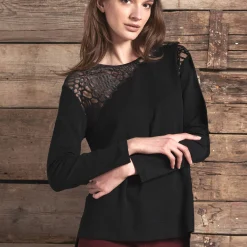 Pull Col Rond En Laine Et Soie