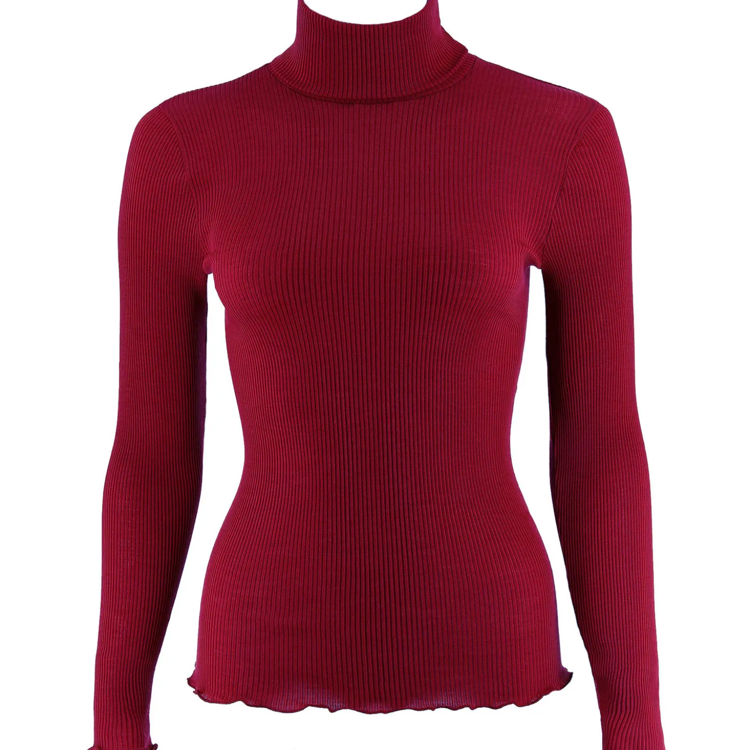 Pull Col Roule En Laine Merinos Et Soie