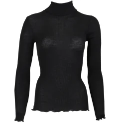Pull Col Roule En Laine Merinos Et Soie