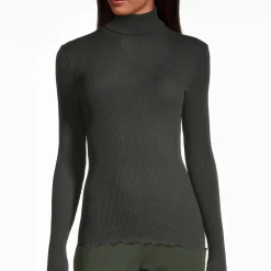 Pull Col Roule En Laine Merinos Et Soie