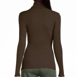 Pull Col Roule En Laine Merinos Et Soie