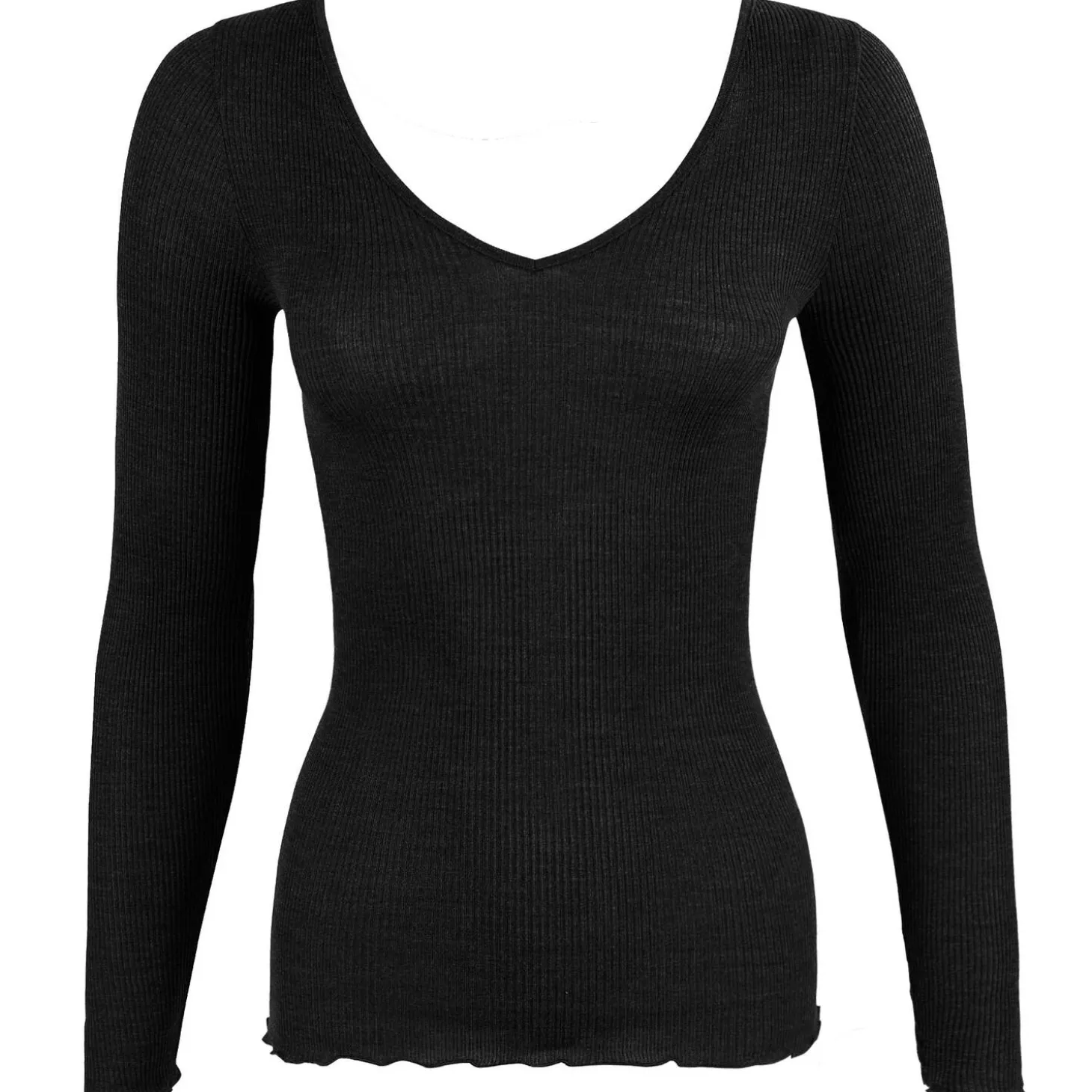Pull Manches Longues En Laine Et Soie