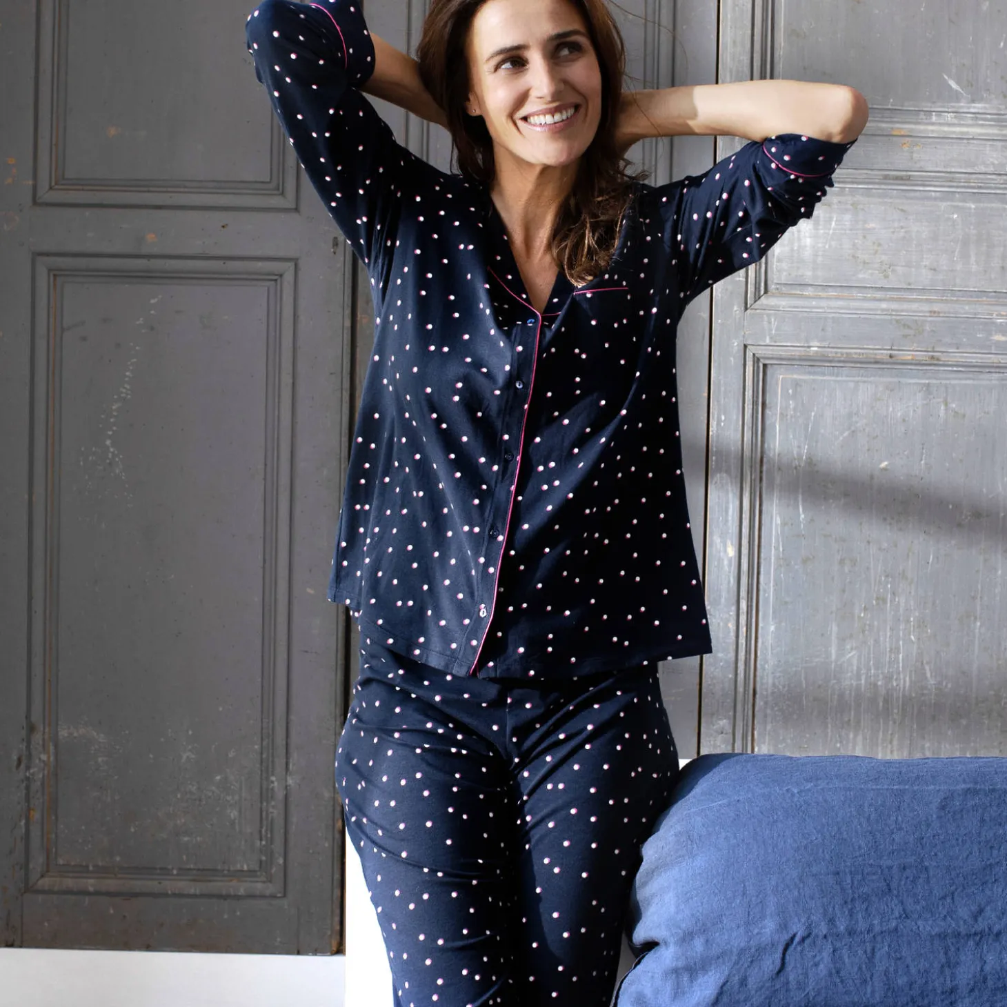 Pyjama Boutonne En Coton
