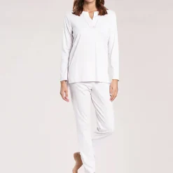 Pyjama Col V En Coton
