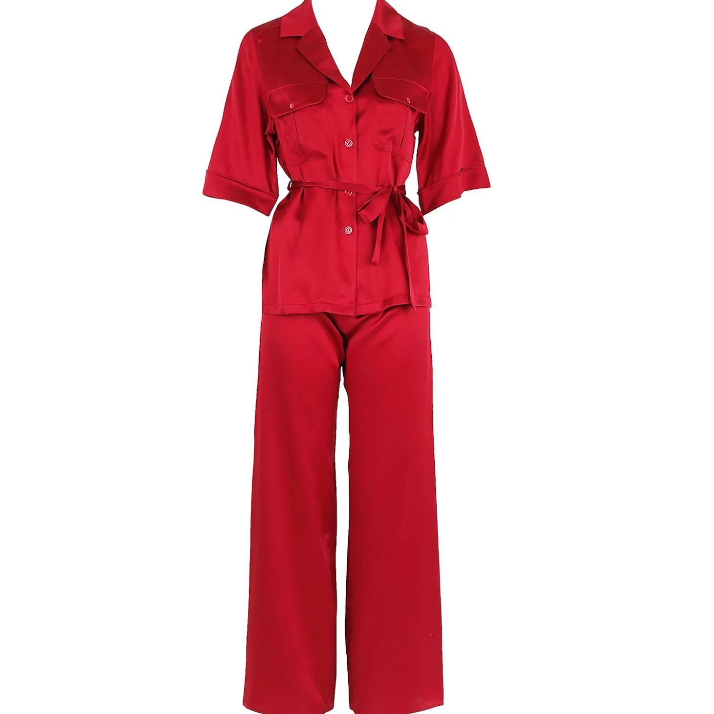 Pyjama Manches Courtes En Soie