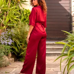 Pyjama Manches Courtes En Soie