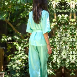 Pyjama Manches Courtes En Soie