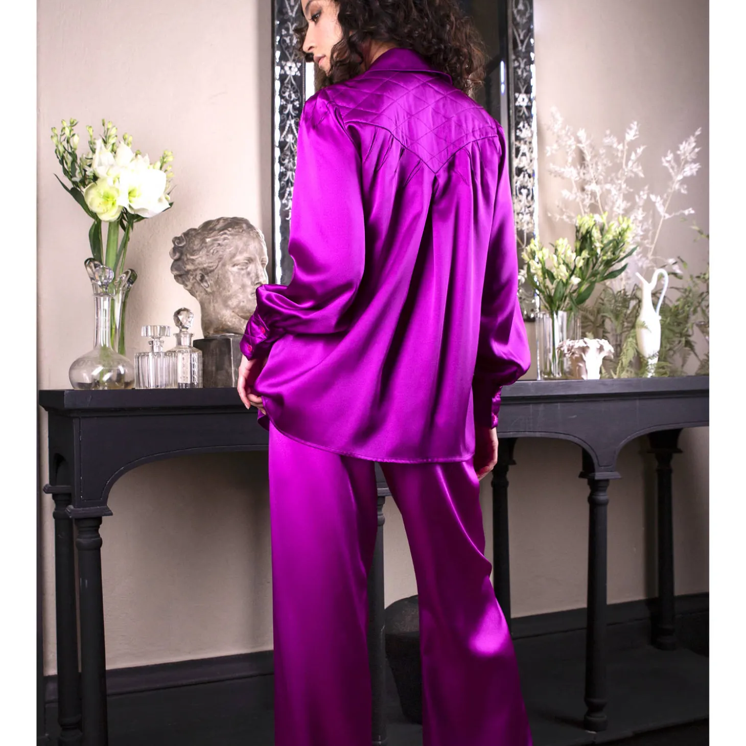 Pyjama Matelasse En Soie