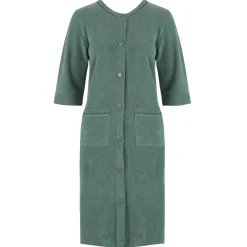 Robe De Chambre Boutonnee En Coton