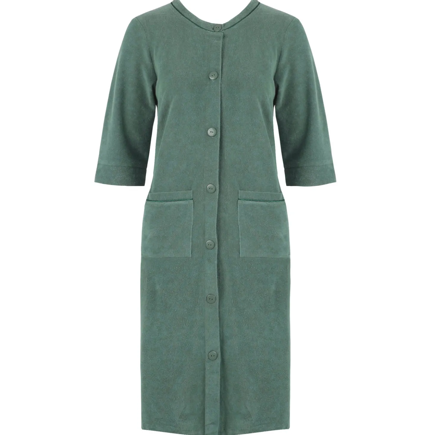 Robe De Chambre Boutonnee En Coton