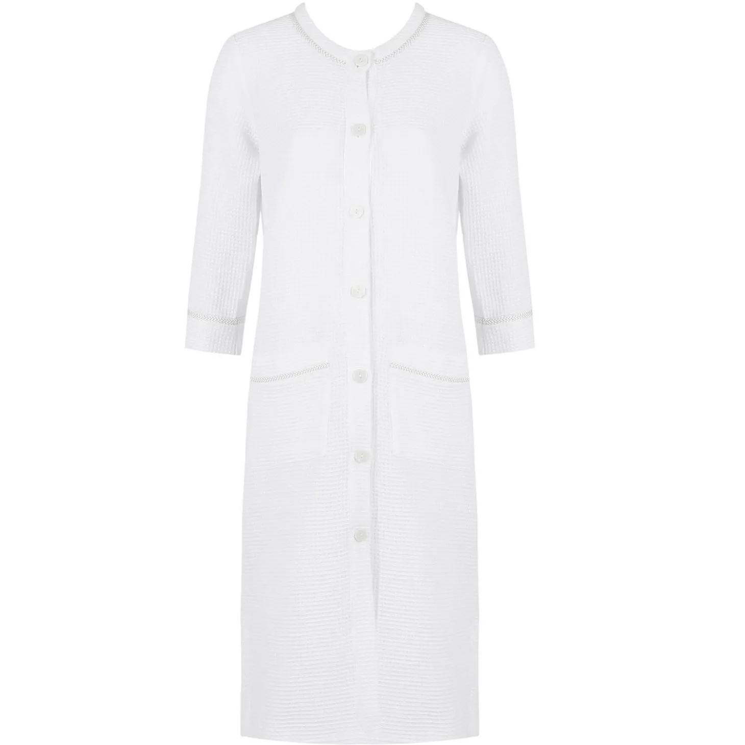 Robe De Chambre Boutonnee En Coton