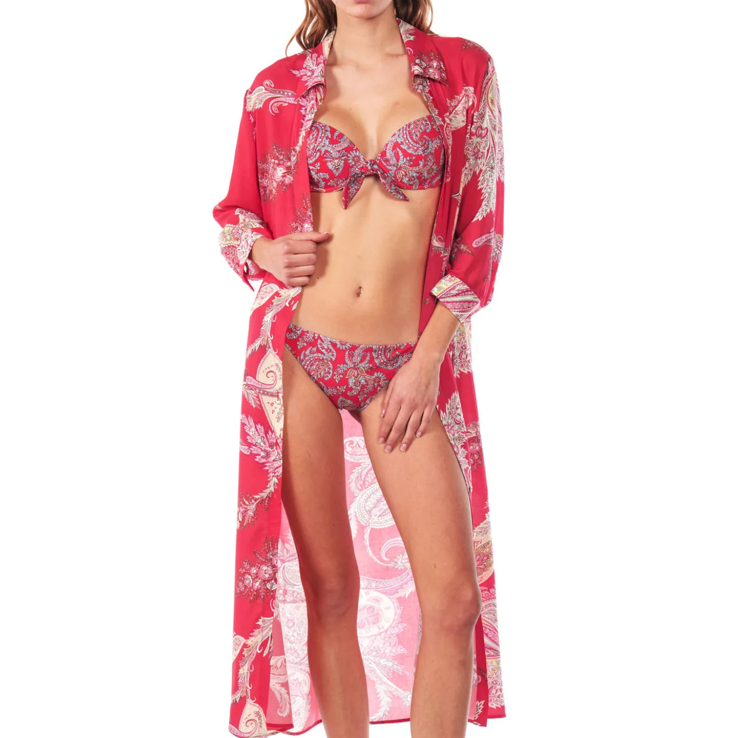 Robe De Plage Boutonnee