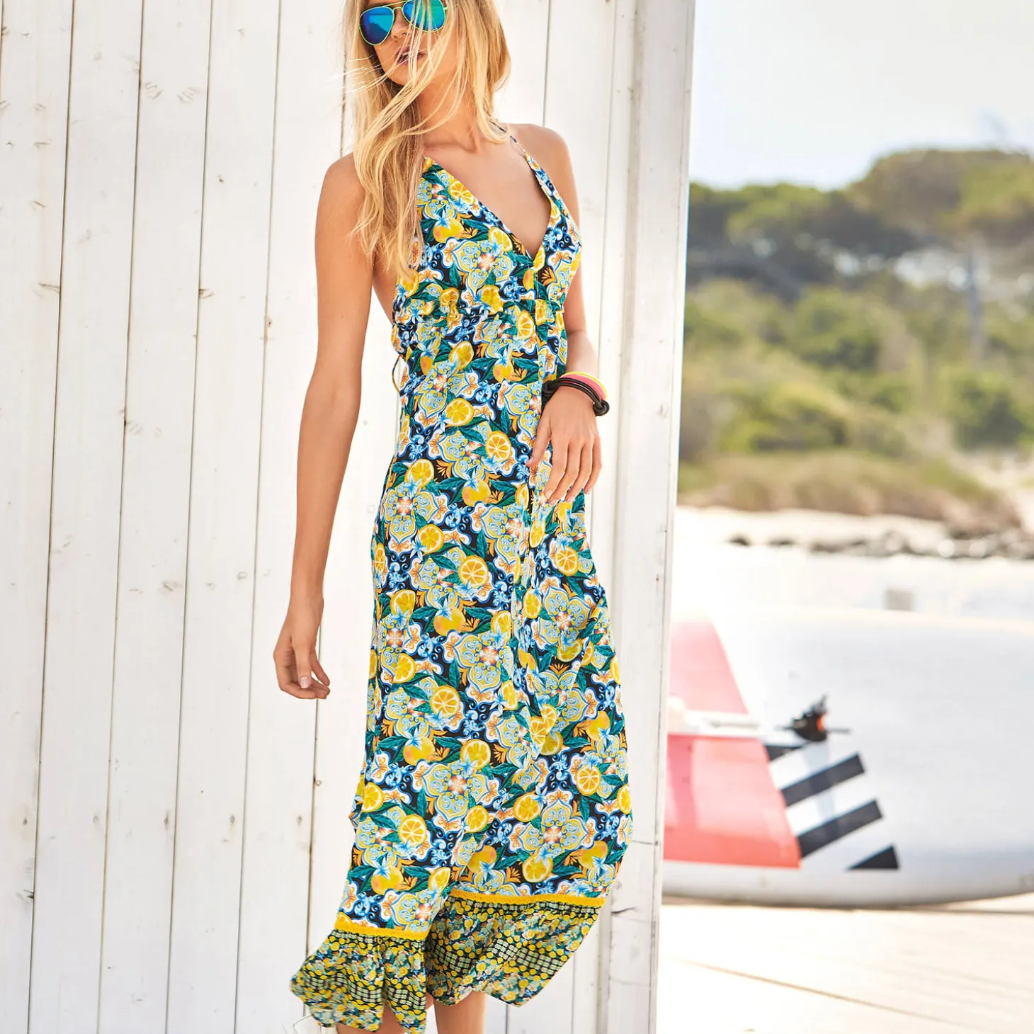 Robe De Plage Longue En Coton