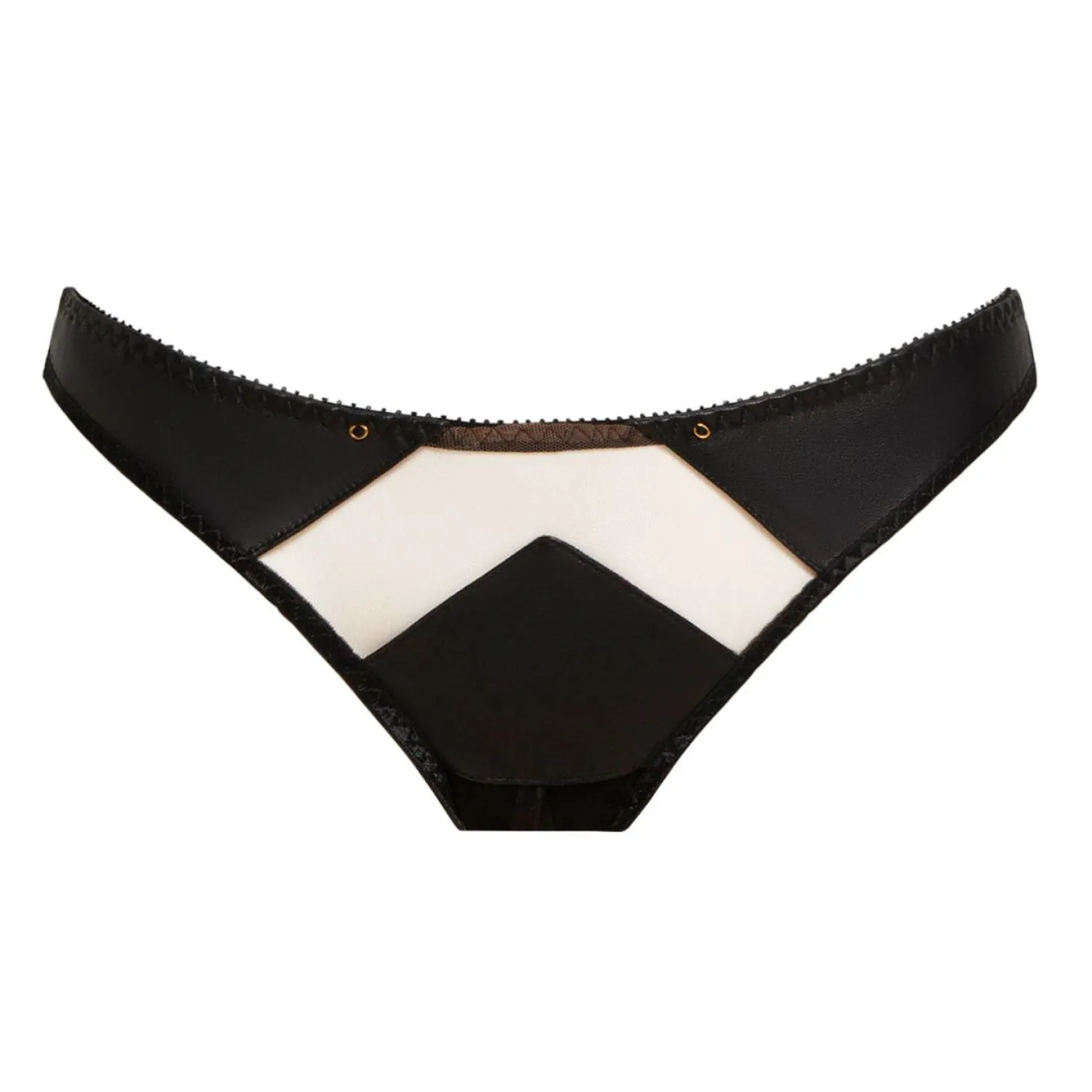 Slip Ouvert En Cuir
