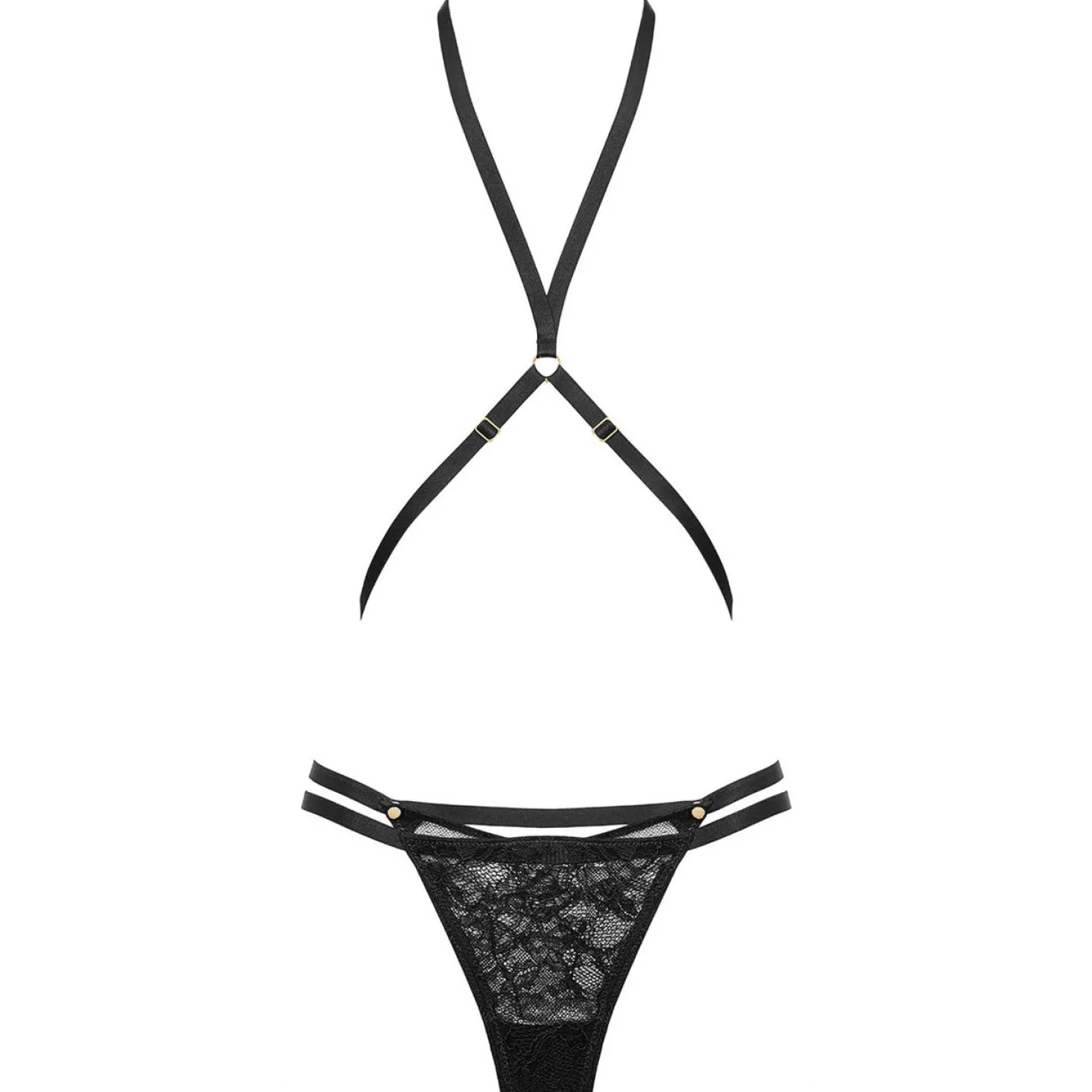 String Ouvrable Harnais Amovible En Dentelle