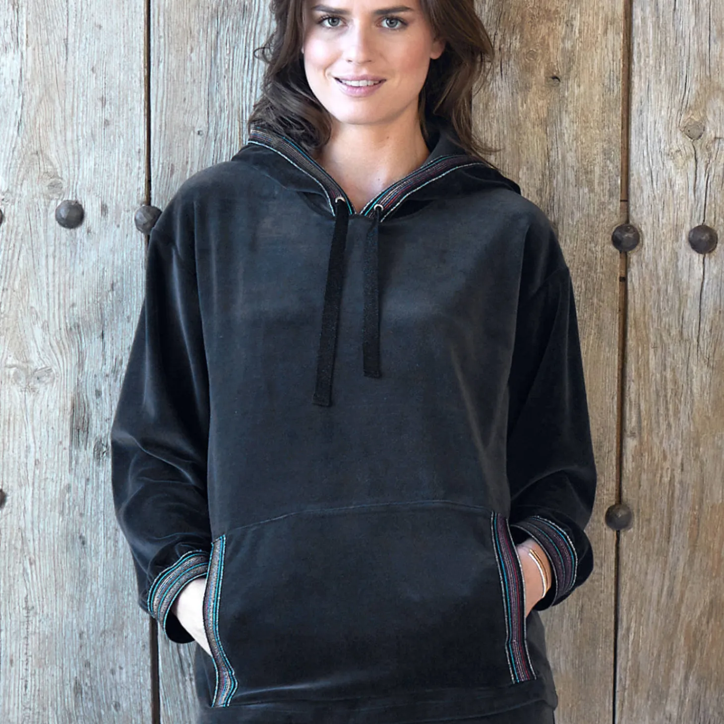 Sweat En Coton Effet Velours