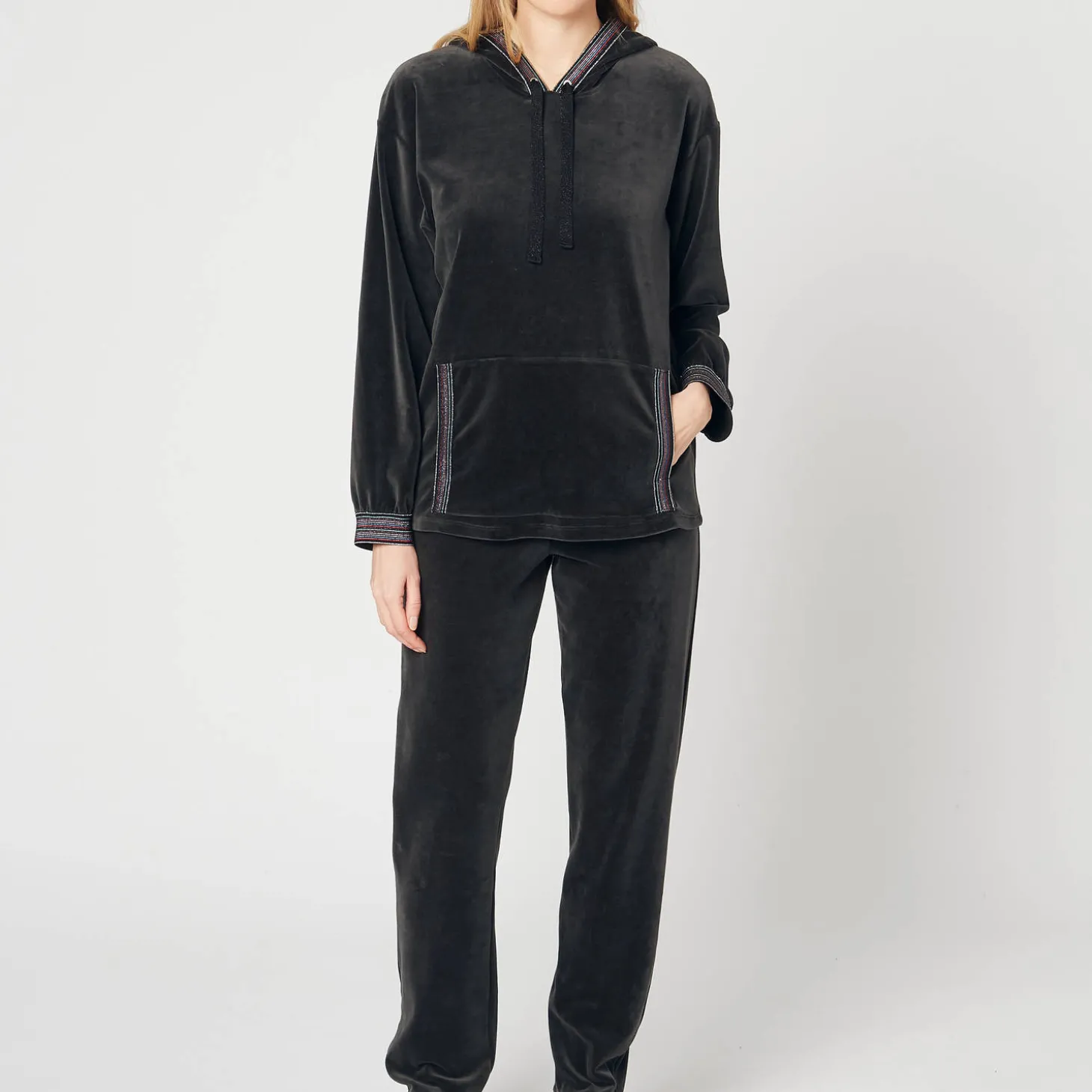 Sweat En Coton Effet Velours
