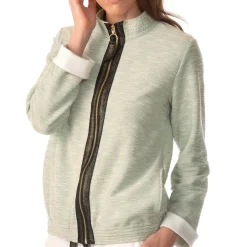 Sweat Zippe Lurex En Coton